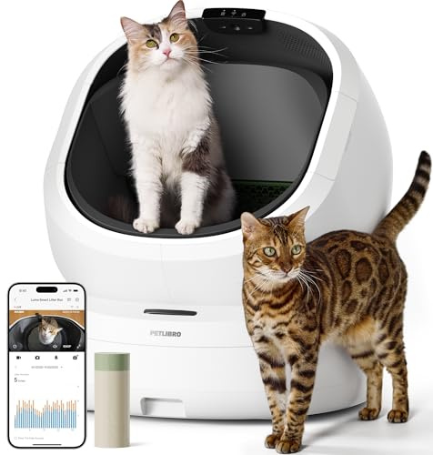 PETLIBRO Luma Katzenklo Selbstreinigend, elektrische Katzentoilette mit AI-Kamera zur Kotanalyse, Geruchskontrolle, offenem Design, Multi-Katzen-Erkennung, Nutzungsverfolgung & Sicherheitssensoren