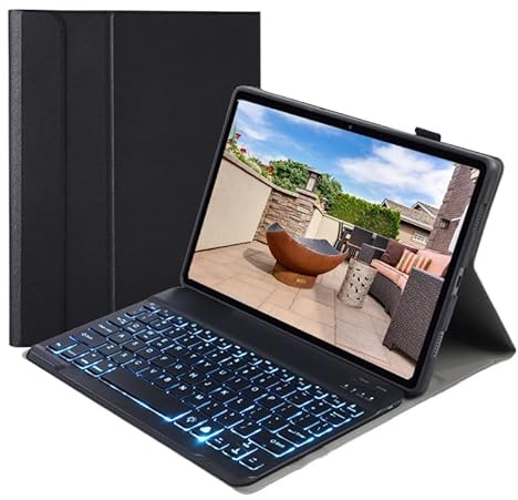 leleyo Case with Keyboard for Amazon Fire HD 10/10 Plus 10.1,Black | Cover Keyboard Magnetic Stand Removable Wireless Bluetooth QWERTY
