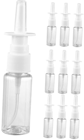 TOYZFRIENDY 10 piezas Botellas Spray Nasal Transparente Rellenable con Pulverizador Directo Control Preciso para Solución Viaje Ligero Resistente