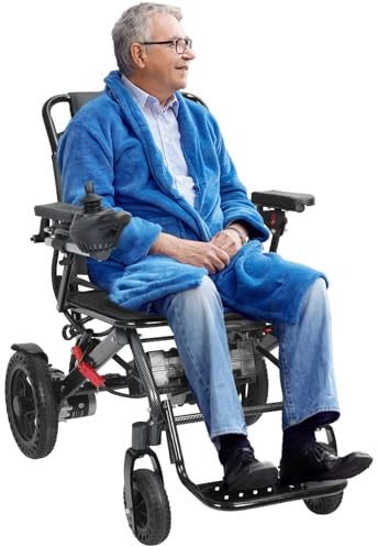 22 Kg Electric Wheelchairs Folding Lightweight,Electric Wheelchairs for Adults,Lightweight Wheelchairs for Adults with 500W Motors,150kg Capacity,12 Miles, (Black)