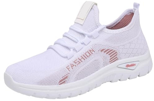 Gym skor dam sportskor gym slip-skor andas joggingskor halkfria promenadskor mesh ortopediska skor mjuk sula sneakers för breda fötter slip on sneakers