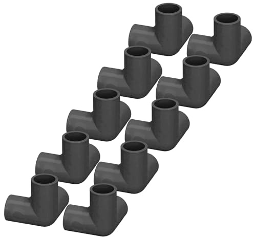 Annadue Raccordo Angolare a Gomito con Raccordo a T in Plastica PVC per Uso Interno Ed Esterno, Raccordi per Tubi a 3 Vie per Tubi Dell'acqua, Giunti per Serra, Raccordi a Gomito in PVC da 10 Pezzi