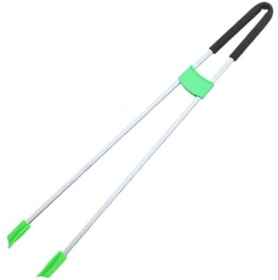 Colcolo Recogedor de basura portátil con agarre ergonómico, pinzas para basura para suelo, jardín, estante, limpieza de ríos, Tubo único