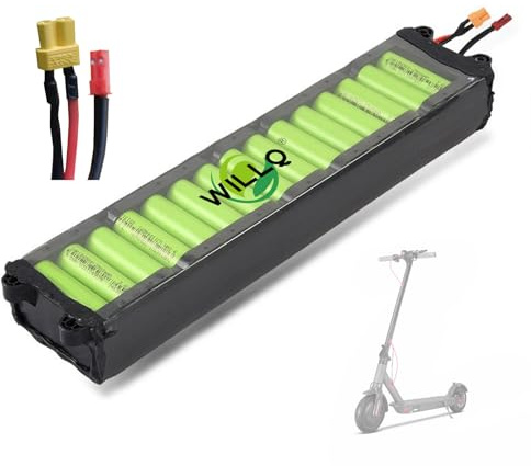 WILLQ Batería de Repuesto de Litio de 36 V para Patinete eléctrico (6600 mAh, 7800 mAh, 9000 mAh, 10500 mAh) para Kit de Motor de Patinete Plegable con Puerto XT30+JST.,36v7800mah