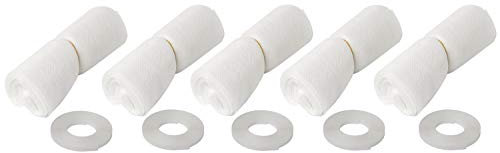 empasa Fliegengitter Fenster Polyester 130 x 150 cm Insektenschutz Gewebe inkl. Klettband individuell kürzbar durchsichtig, Farbe:weiß, Größe:5 Stück