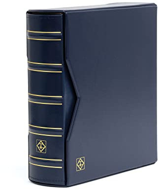 Leuchtturm 333112 Sammel-Album für 200 First-Day-Cover FDCs oder Briefe in C6, inkl. Schutzkassette -blau