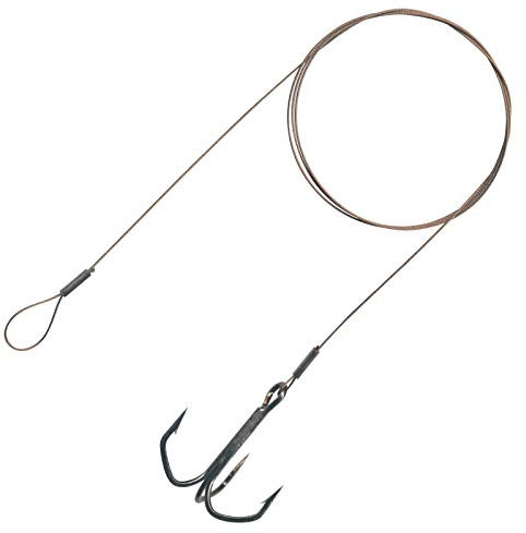 Flexonit Unisex – Erwachsene 10C4050801031990C10 Stahlvorfach Masterserie mit VMC Haken-8573BN 50cm 0,27mm Hakengr. 6, Bunt, Normal