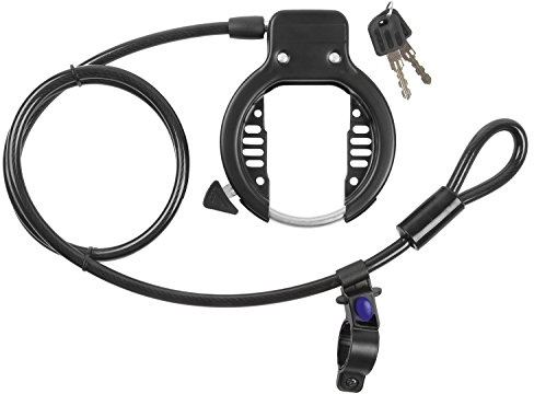 M-Wave Ring Loop Ram Lås med Kabel - Svart