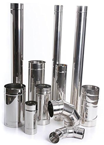 rg-vertrieb Edelstahl Kaminrohr Ø 150 mm (Länge: 500mm) – Ofenrohr Abgasrohr Säurebeständig 1.4404 – Rauchrohr Schornstein Sanierung