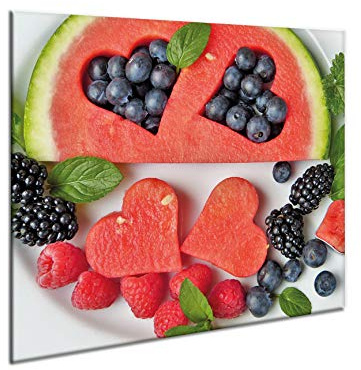 SemUp - Panneau de protection en céramique pour plaque à induction électrique - 60 x 52 cm - Grande planche à découper - Verre trempé - Grande planche à découper - Découpe murale de cuisine