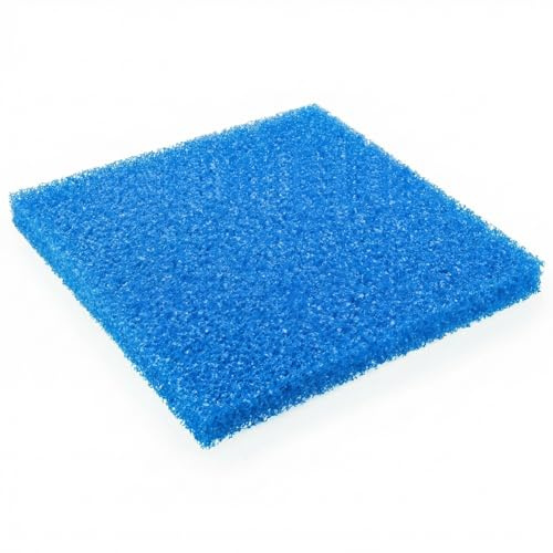 Pondlife Teichfilter Filtermatte grob, Filterschaum PPI 10, zuschneidbar, 50x50x3 cm, Blau, Polyurethan, für Teich und Aquarium, Teichfiltermatte 50x50x3, Filtermaterial Schaumstoff