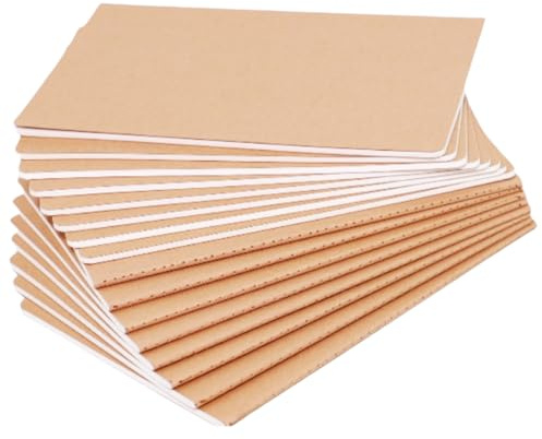 Zegrox 16 Pack Kraft Notebooks, Journals in Bulk for Writing, Blank Paper Sketchbooks, 60 Pages Notebook, 8.3x5.5 Inch, A5 Size, Travel Journal Set, for Gifts, Students and Office Supplies