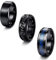 Milacolato 3 Ringe Herren Schwarz Fidget Ring Edelstahl Spinner Ring Cool Gedrehter Kette Anxiety Ring Keltischer Drache Bandring Engagement Ring Eheringe 8mm Breit