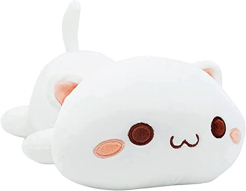 shownicer Plüschtier Flauschiges Stofftier Kawaii Katze 30cm, Kuscheltier Ausgestopftes Tier Plüschkissen Spielzeug Geschenk gefüllt für Kinder Mädchen Jungen, Schmusetier für Kuscheltierliebhaber