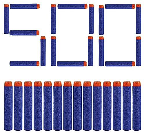 500 Darts Pfeile für Nerf Zubehör 7.2cm Pfeile Refill Bullets Darts - geeignet für N-Strike/Elite/X- Shot Blasters Spielzeugpistole Blau Orange Dart Blaster