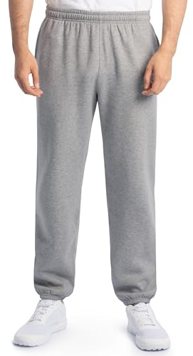 Fruit of The Loom Eversoft Pantalon de survêtement en Polaire pour Homme, Gris, XL