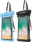 ProCase 2 Pack Waterproof Phone Pouch Underwater Case Dry Bag for iPhone 15 14 Plus Pro Max iPhone 13 12 11 Xs Max XR X 8 7 6S Plus, Galaxy S23 S22 S22+ S21 FE, Up to 7.0 inch -Blue/Black