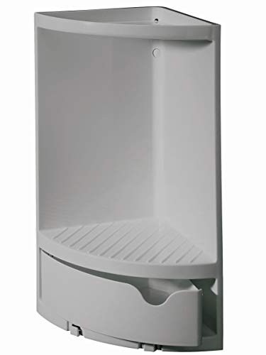 Tuganna Duscheckablage Duschregal Ablage Dusche Schwenkschublade weiß, grau, schwarz (grau)