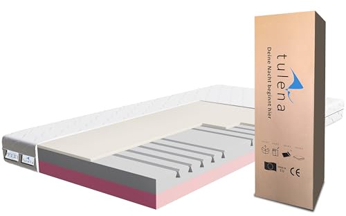 TULENA NOX Matratze 80x200 Komfortschaum weich H1 + H2 Comfort 16 cm Probeschlafen inkl. Wendematratze Antibakterieller Bezug mit Reißverschluss