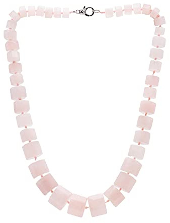 Treasure Bay Impresionante Collar Grueso de Ágata con Piedras Preciosas para Mujeres y Damas, 12-26mm, Ágata