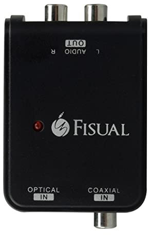Fisual Digital To Analogue Stereo Audio Converter R/L RCA to Digital Coaxial Toslink Optical Audio Adapter with Stereo Phono Cable
