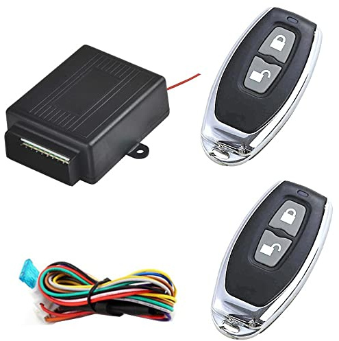Baceyong Kit de accesorios de sistema de alarma de bloqueo de bloqueo central de automóvil universal de, llave de control remoto de control remoto del sistema de entrada sin llave sin llave