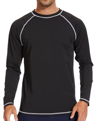 Arcweg Långärmad skjorta för män, rash guards färgäkta, UV-skydd, funktionell skjorta, långärmad, skjorta, snabbtorkande, andas, vandringströja, UPF 50 solskydd, pojkar, surf, löpning, fiske,