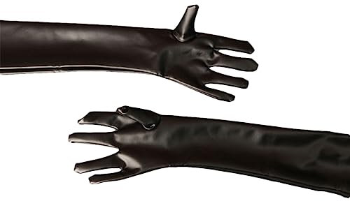 Women's Plus Size PVC Faux Leather Shiny Long Gloves Cosplay Gloves Stage Performance Club Ladies PU Gloves PU latex matte black EL
