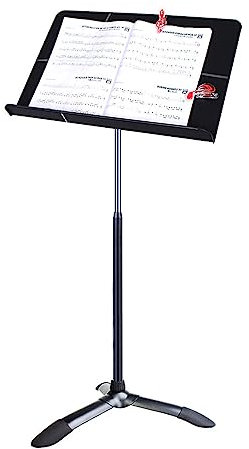 NotenstäNder, MusikstäNder Tragbar mit 2 Clips, Schwerlast, Stabil, Hebbar, 360° Verstellbar, für Laptop-Projektor-BüCherstäNder, füe Gitarre, Violine, Ukulele, Schlagzeug, Schwarz(Size:Height 1.5m)