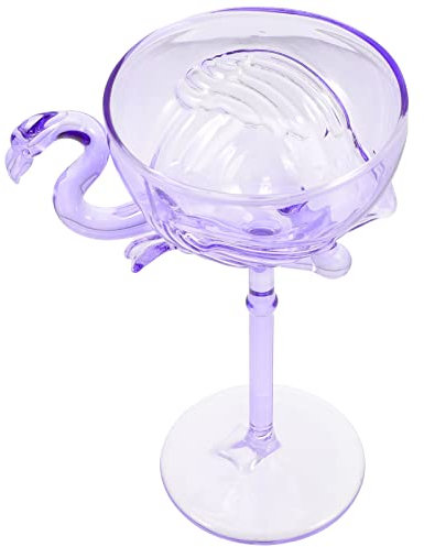 OSKOE Margarita Glasses Cocktail Glasses Flamingo Design Daiquiri Glasses Coupe Glasses Classic Cocktail Drinking Glasses Wine Goblets for Drinks Champagne Pink (Color : Purple)
