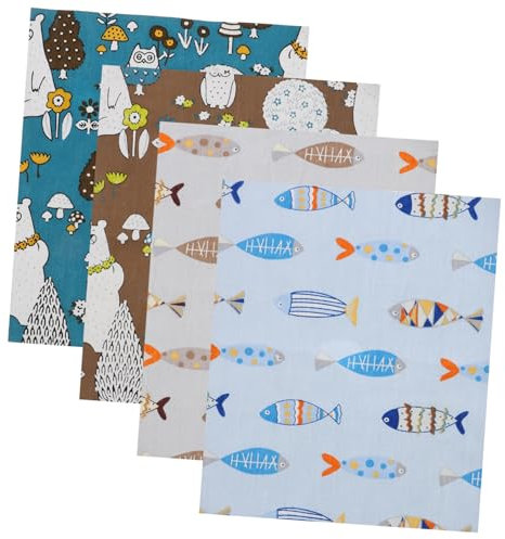 STOBOK 8stücke Baumwollstoff Für Diy Patchwork Reine Baumwolle Vielseitig Einsetzbar Für Babybekleidung Und Bastelprojekte