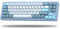 LQXQ S-K71 Tastiera meccanica wireless 68%, Tastiera da gioco con guscio in lega di alluminio CNC Bluetooth/2.4G/Cablata sostituibile a caldo, Tastiera 4600mAh RGB per Mac/Win, Blu