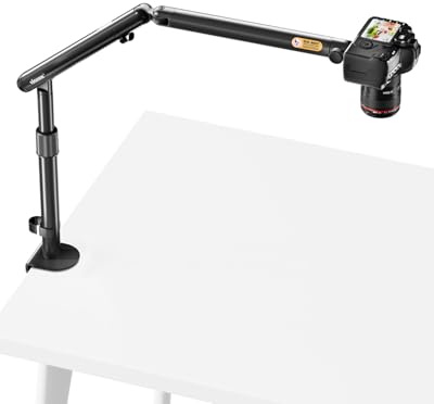 viozon Overhead Stativ Kamera,Kamera Halterung,Tischstativ,Flexibles Klemmstativ,Federarm aus Aluminiumlegierung mit 360°-Kugelkopf 1/4-Zoll-Schnittstelle für DSLR Kamera/Projektor/Mikrofon über 2 kg
