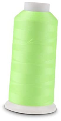 SEWOART Leuchtende Nähgarnspule aus Polyester 3000 Yards 150d/2 Superhelles im Dunkeln Leuchtendes Stickgarn für Nähmaschinen und Basteln