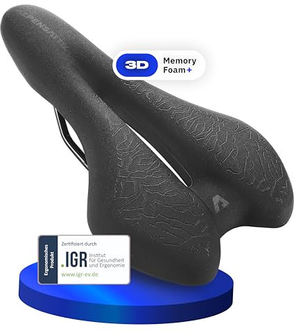 Alpensattel 3.0 Sport+ Leistungsstarker und komfortabler Fahrradsattel für Damen und Herren - Ergonomischer Sportsattel für Mountainbikes, Crossbikes, E-Bikes und viele mehr..