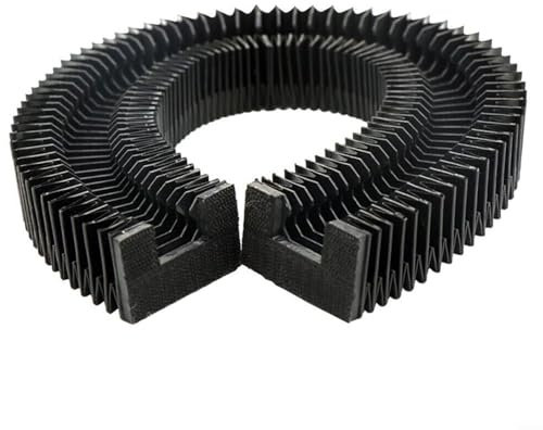 EpheyFIF Cnc Machine Guard Dust Cloth Milling Machine Flexible Protective Flat Accordion Bellows Cover Tool(600mm)