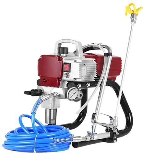 ZyKnaurral Spruzzatore Professionale Airless per Pittura Murale, Kit Pistola A Spruzzo Elettrica da 1800 W, Pressione di Spruzzo Regolabile per Grandi Progetti Domestici