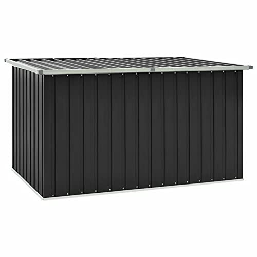 Keyroto Metall Aufbewahrungsbox Gartenbox wasserdicht Metall Outdoor Box Aufbewahrungsbox Garten Kissenbox Outdoor wasserdicht-Anthrazit-171 x 99 x 93 cm