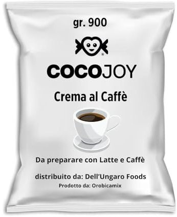 Cocojoy Preparato in Polvere per Crema Fredda al Gusto Caffè Busta da 900 gr Senza Glutine Senza Grassi Idrogenati Senza OGM