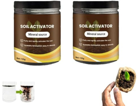 Soil Pro Activator,Professional Bone Meal Fertilizer,Soil Activated Treasure,Dirt Health Booster, Organic Soil Activator & Plant Fertilizer,Lawns And Gardens,Improve Soil Carbon Sequestration (2 Pcs)