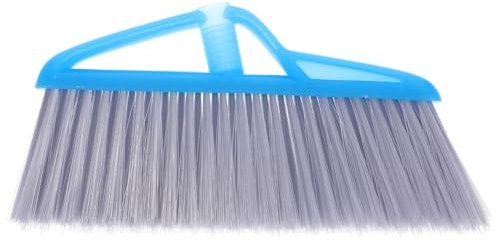 MUCKLILY Broom Replacement Head for Household Cleaning Blue Heavy Duty Sweeping Brush for Patio and Garage Floors Versatile Broom Heads for Indoor and Outdoor Use