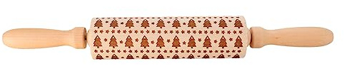 Cabilock Patisserie Bois Gravé Noël Motifs pour Biscuits Pizzas Raviolis Antiadhésif Antidérapant