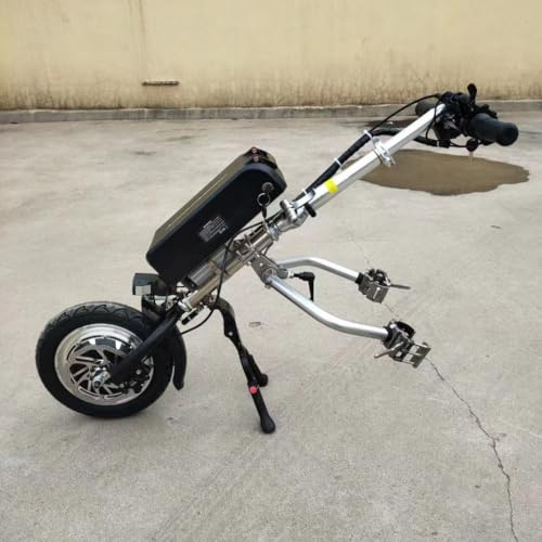 Elektrischer Handrad-Aufsatz für Rollstuhl, 500-W-Umrüstsatz mit 48-V-Batterie, 55/65 km Reichweite, 3 Geschwindigkeiten, Frontlicht für verbesserte Mobilität