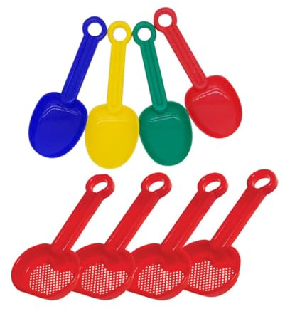 Pelles à Sable pour Garçon et Filles 8 Pièces en Pp, Jouets de Plage | Format Léger, pour Bac à Sable et Jeux le Jardin, Favorise la Prise en Main Couleur Aléatoire