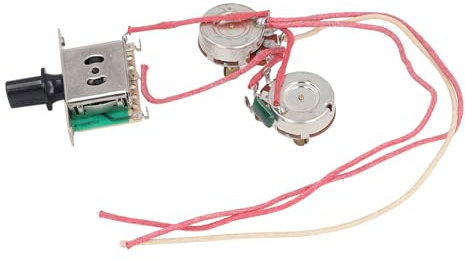 Jeffergarden Electric Guitar Wiring Harness Prewired Kit, Metal Components, 3 Way Toggle, 250K Potentiometer, for Telecaster Electric Guitar Users