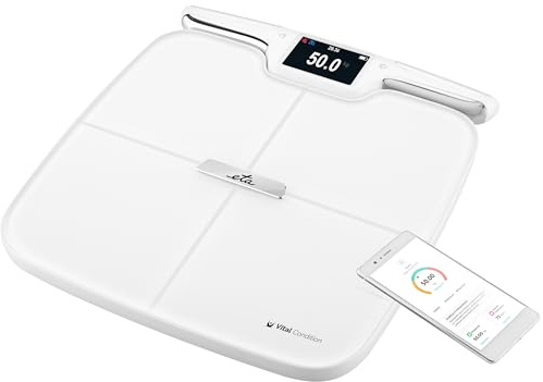 ETA Vital Condition Smart-Körperanalysewaage I 8 Elektroden I Handsensor I App-kompatibel (Wi-Fi/Bluetooth) I TFT-Display I 56 Körperwerte I 10 Nutzerprofile I USB-C Aufladung