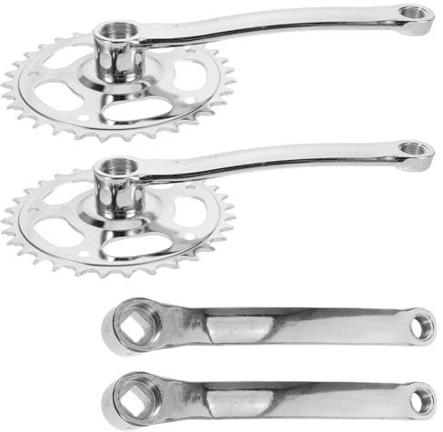 Abaodam 2 Ensembles Pédalier VTT avec Plateau Léger Dents Remplacement De Pédalier Vélo Jeu De Manivelles De Vélo Montagne