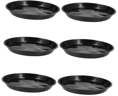 SHINEOFI 6 pièces Soucoupes pour Pots de Fleurs Rondes Plastique Lot de Plateaux de Récupération Eau pour Plantes Intérieur et Extérieur sous-Assiettes de Drainage pour Plantes Succulentes