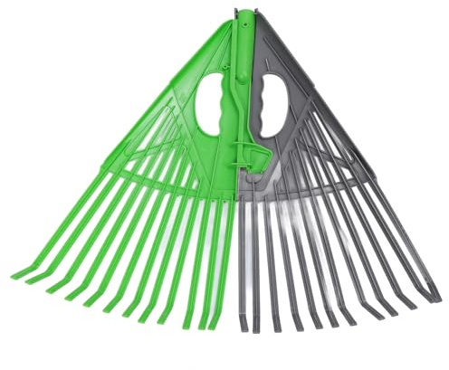 aqxreight Râteau à Feuilles 24 Dents Amovibles en Plastique Joignable Râteau de Jardin Haute efficacité pour Parterres de Fleurs Jardin Bien rangé Une qualité Supérieure, Efficace et Robuste Doté