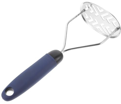 Garneck Presse-purée Manuel en Acier Inoxydable, 1 Pièce, Écrase-pommes de Terre et Légumes, Poignée Antidérapante, Ustensile Cuisine Ménager Facile à Nettoyer pour Purée et Écrasé, Usage